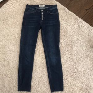 Free people Reagan button front jeans